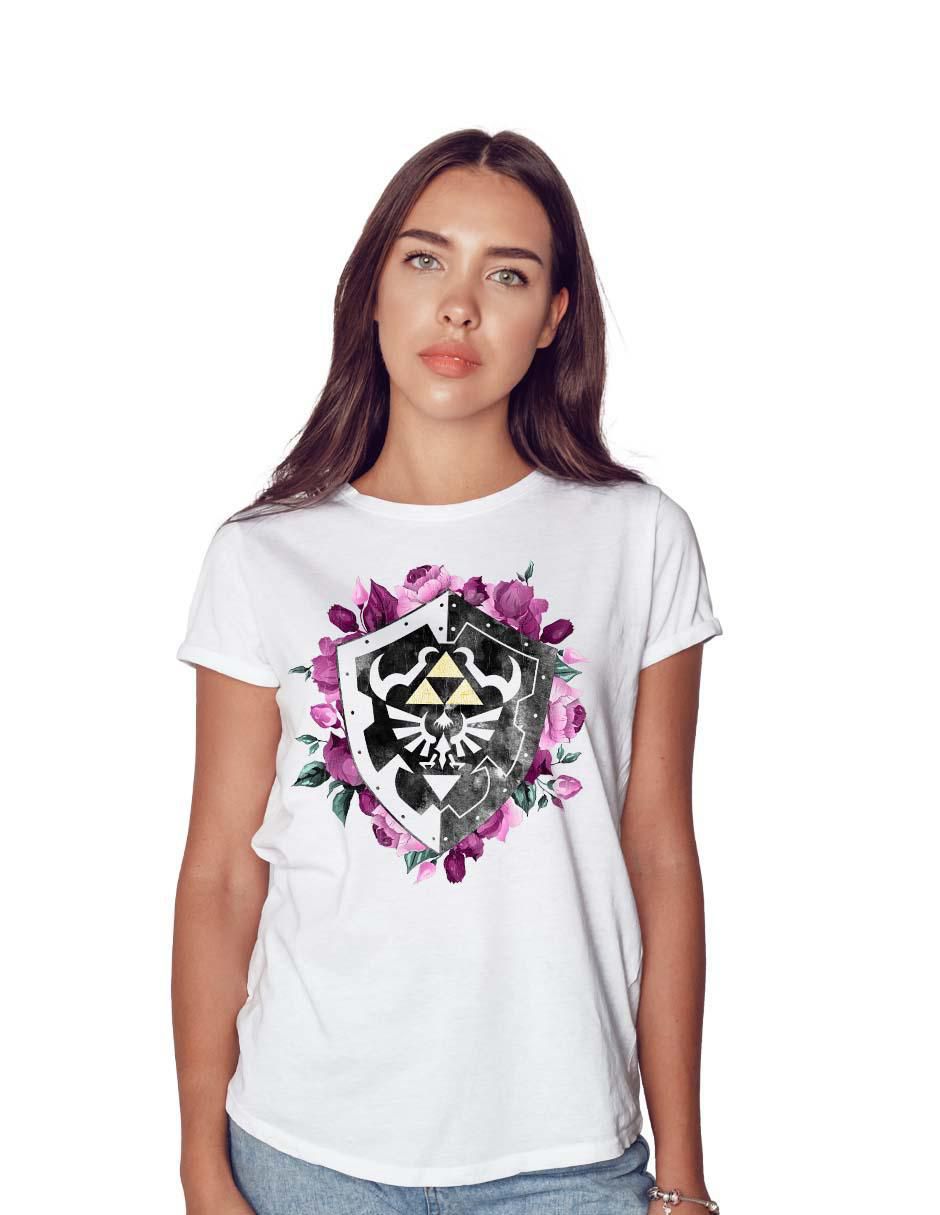 Playera manga corta cuello redondo para mujer