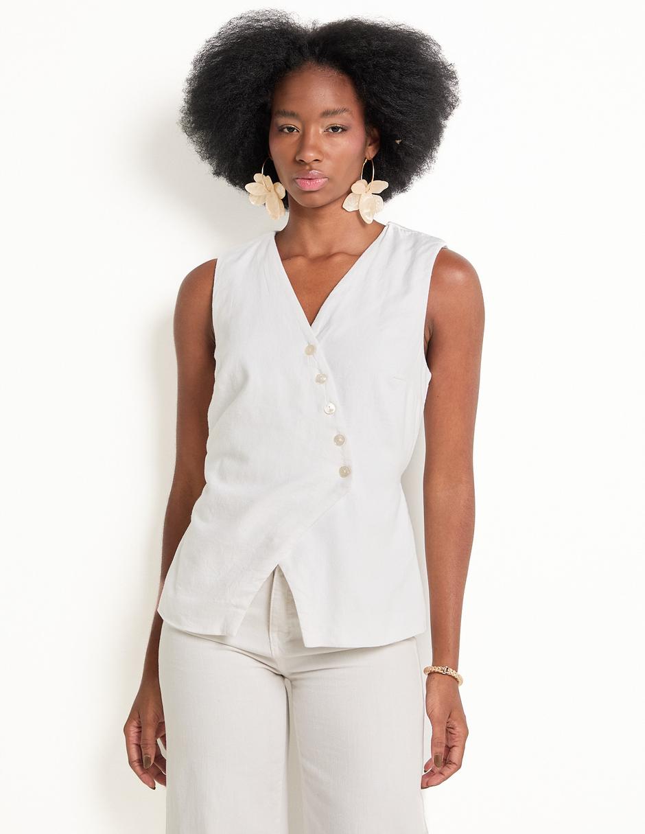 Top Abercrombie Fitch con escote V