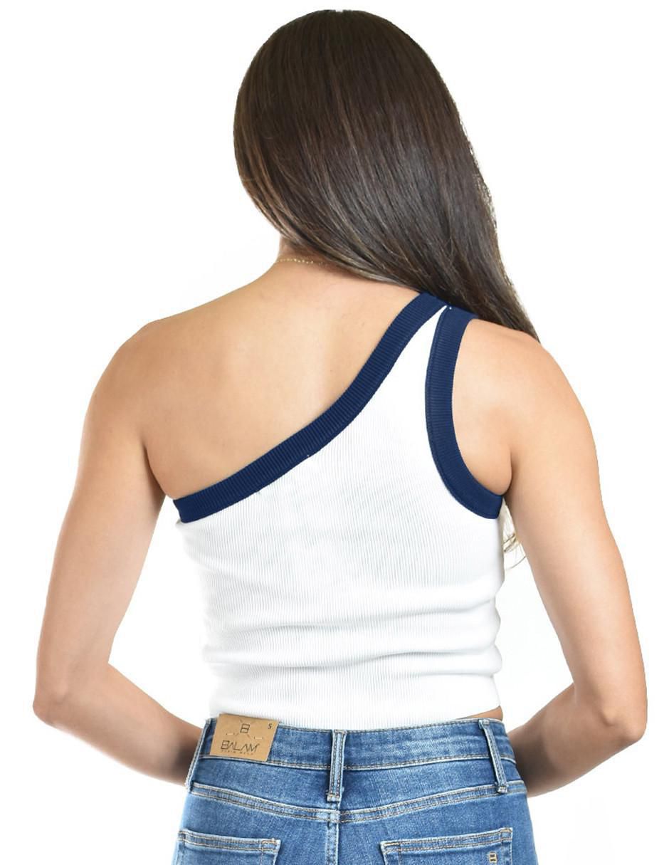 Top cuello asimétrico tirante ancho 3
