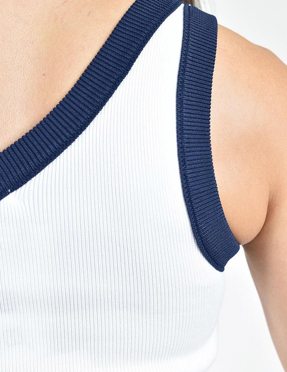 Top cuello asimétrico tirante ancho 4