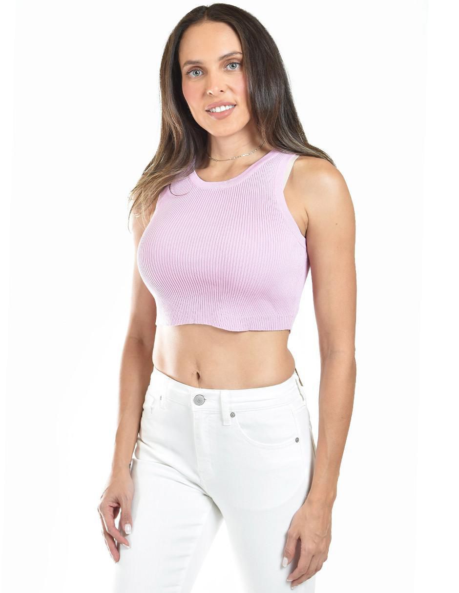 Top cuello redondo tirante ancho