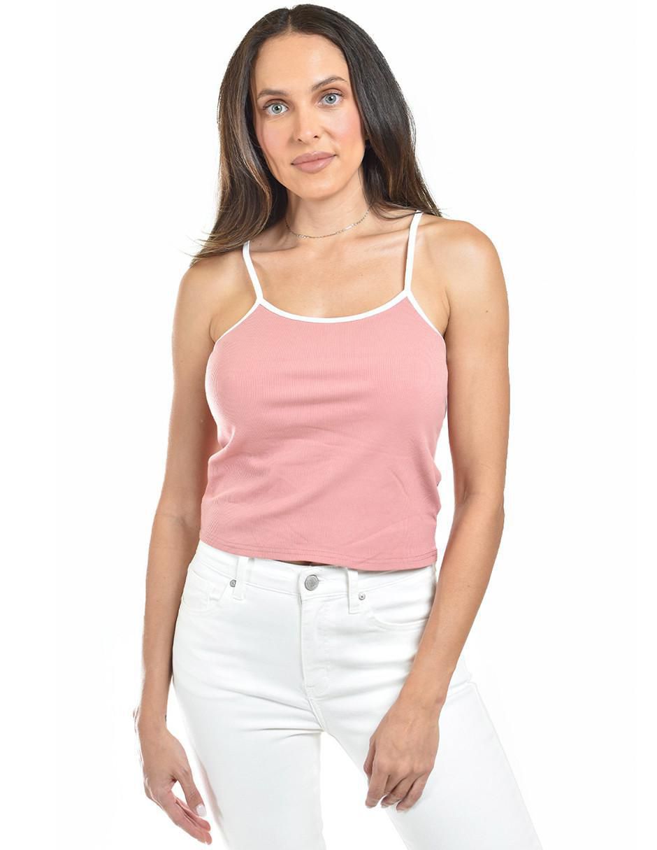 Top escote regular tirante delgado