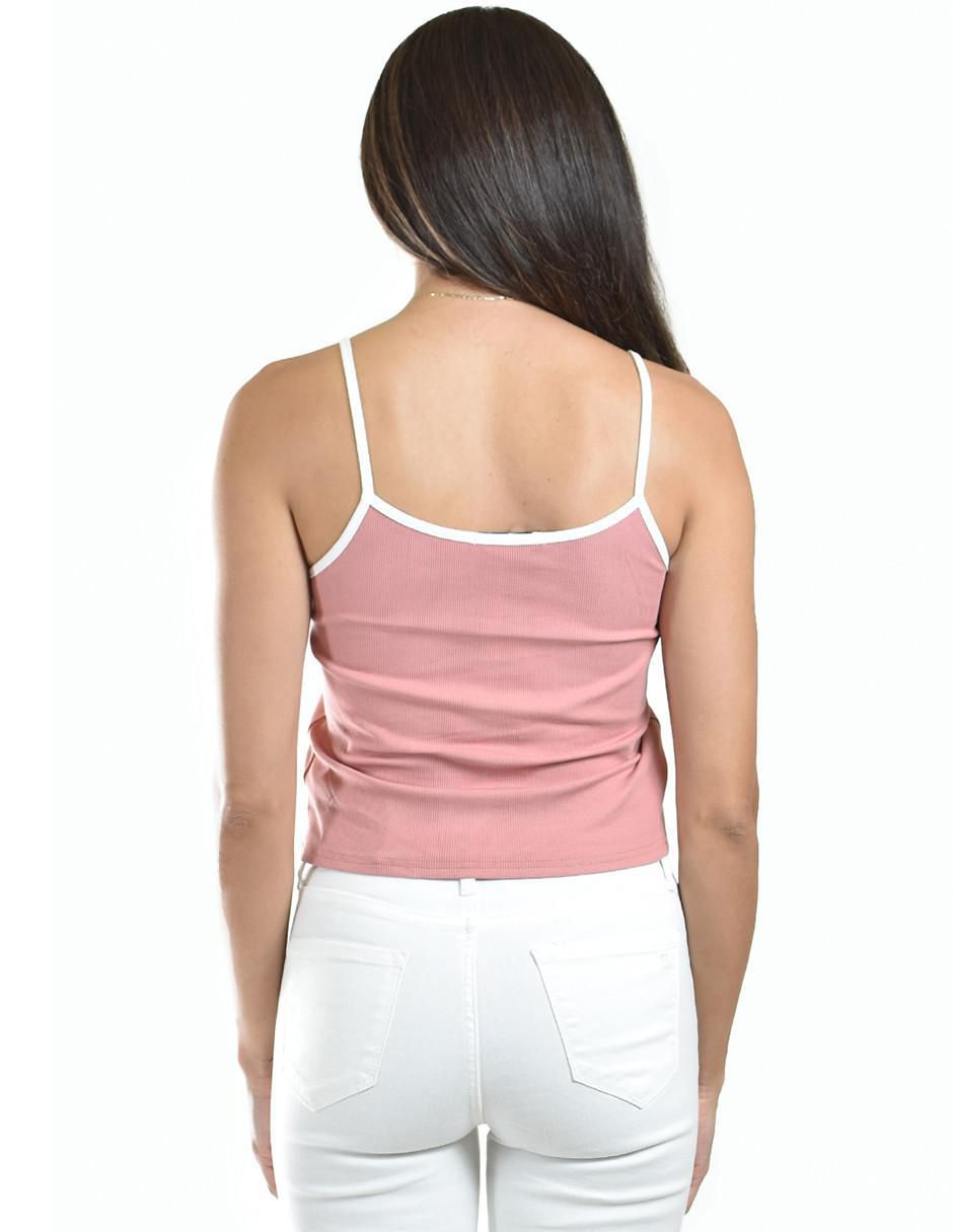 Top escote regular tirante delgado 3