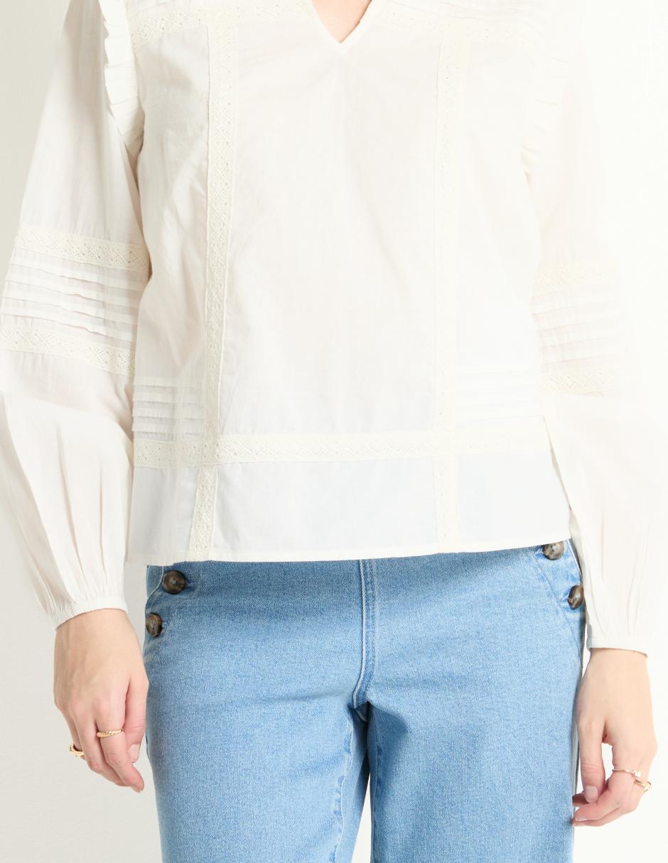 Blusa manga larga para mujer 5
