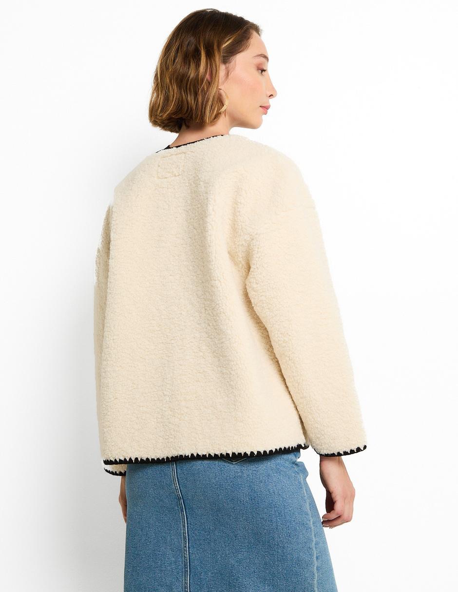 Suéter cuello con botón para mujer 2