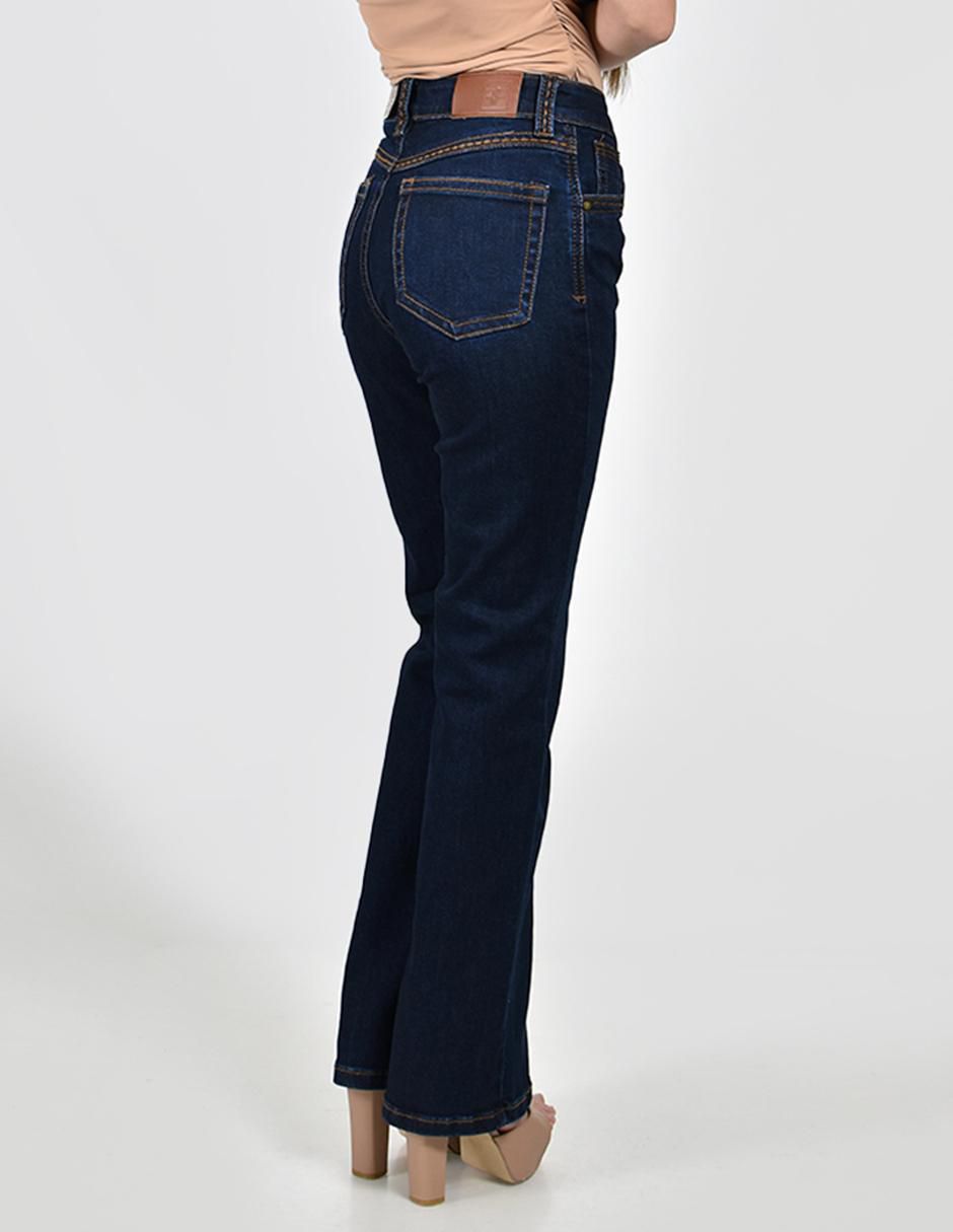 Jeans flare media cintura para mujer 3