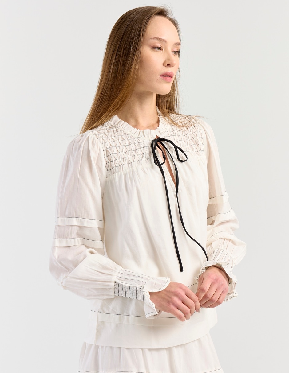 Blusa manga larga para mujer