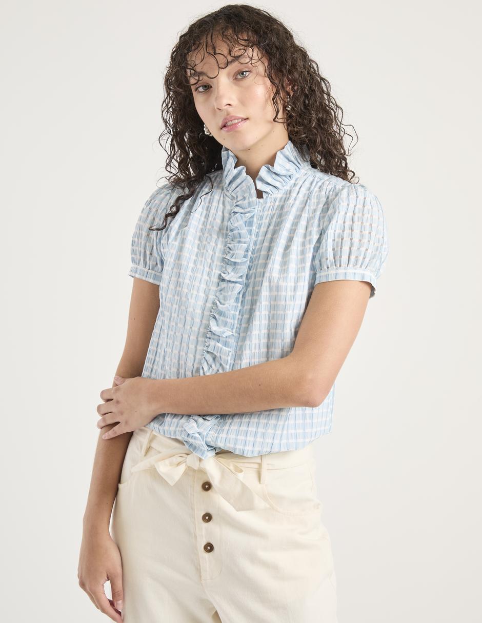 Blusa manga corta para mujer