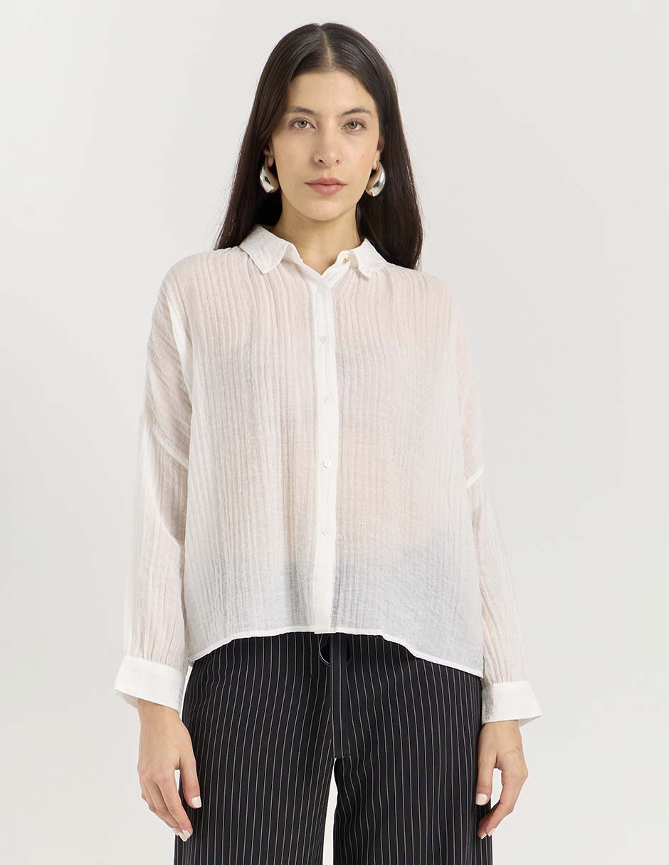 Camisa manga larga para mujer