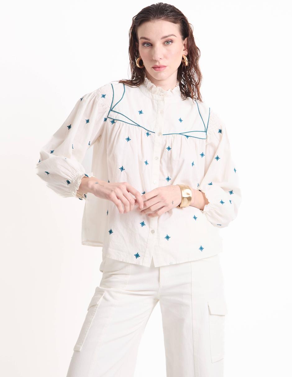 Blusa manga larga para mujer