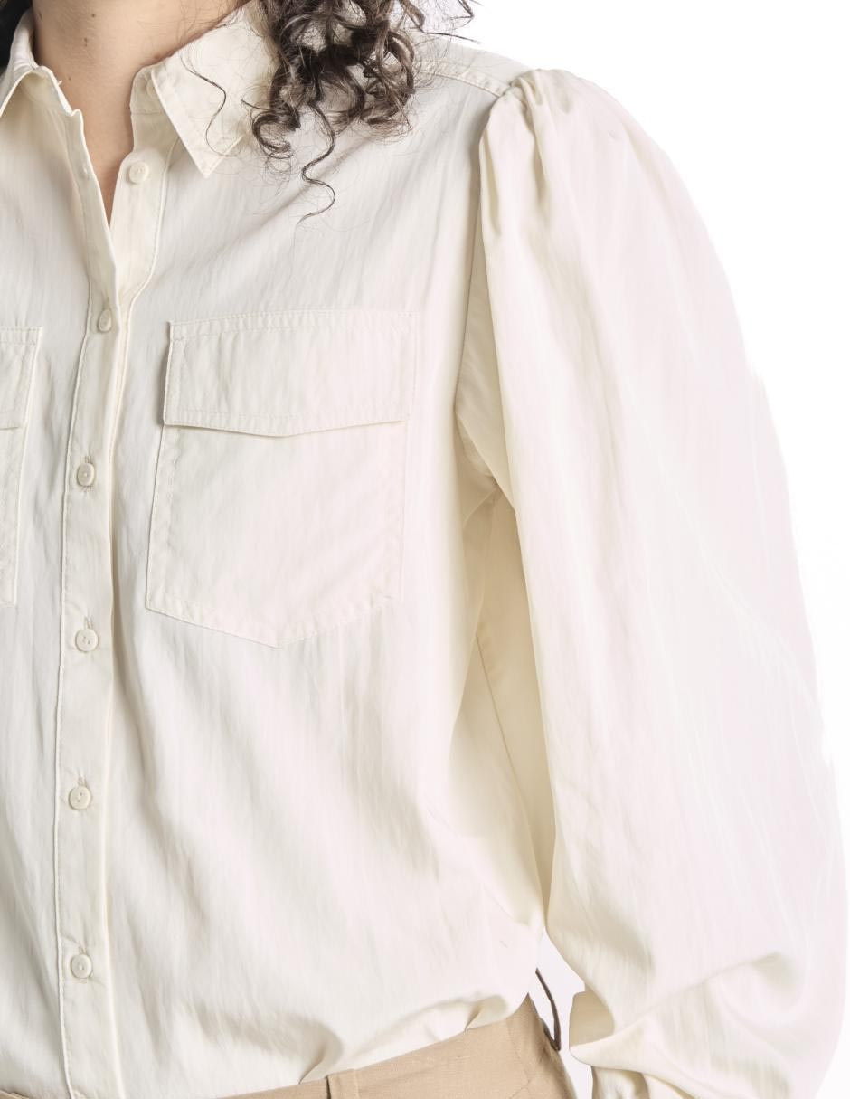 Camisa de algodón manga larga para mujer 4