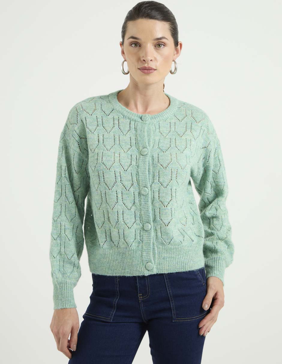 Suéter cuello redondo para mujer