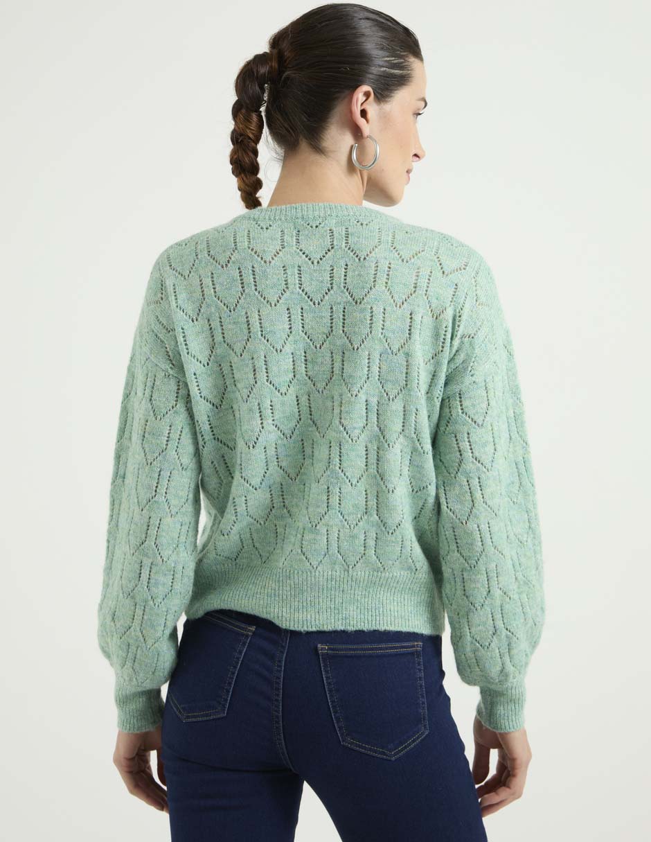 Suéter cuello redondo para mujer 2