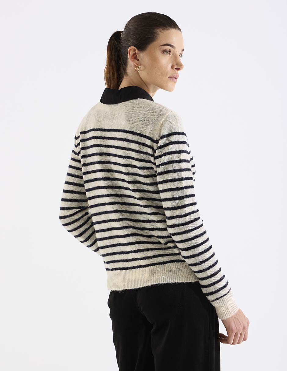 Suéter cuello V para mujer 2