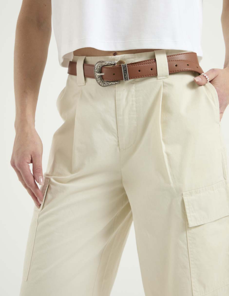 Pantalón cargo relajado para mujer 4