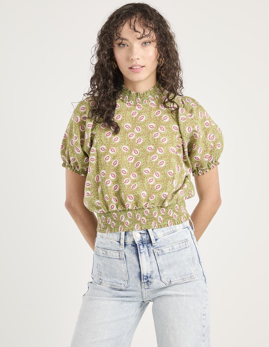 Blusa manga corta para mujer