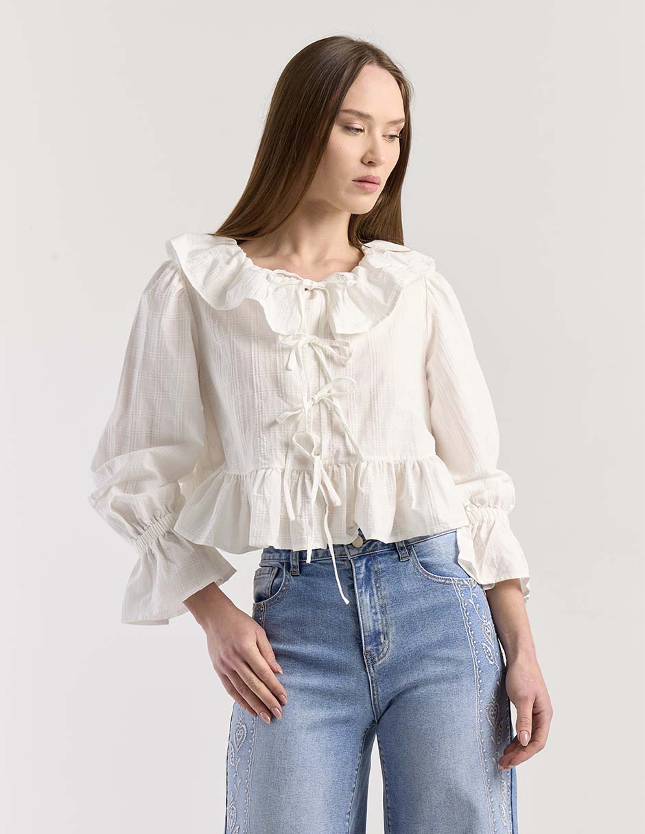 Blusa manga larga para mujer