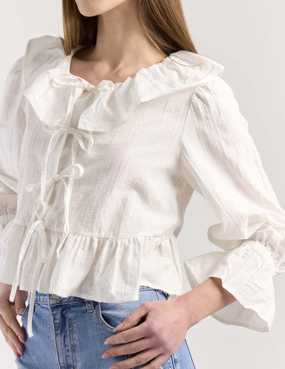 Blusa manga larga para mujer 4