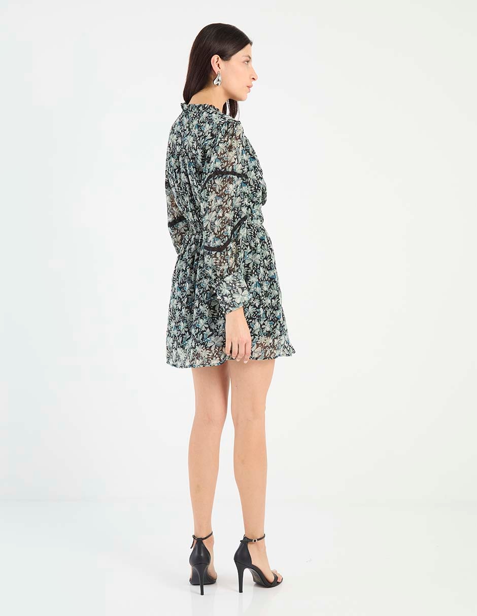 Vestido corto casual escote V 2