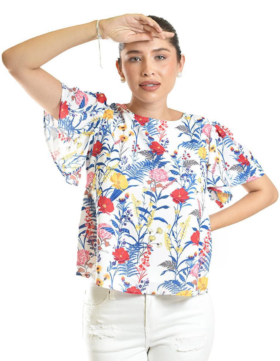 Blusa manga corta para mujer