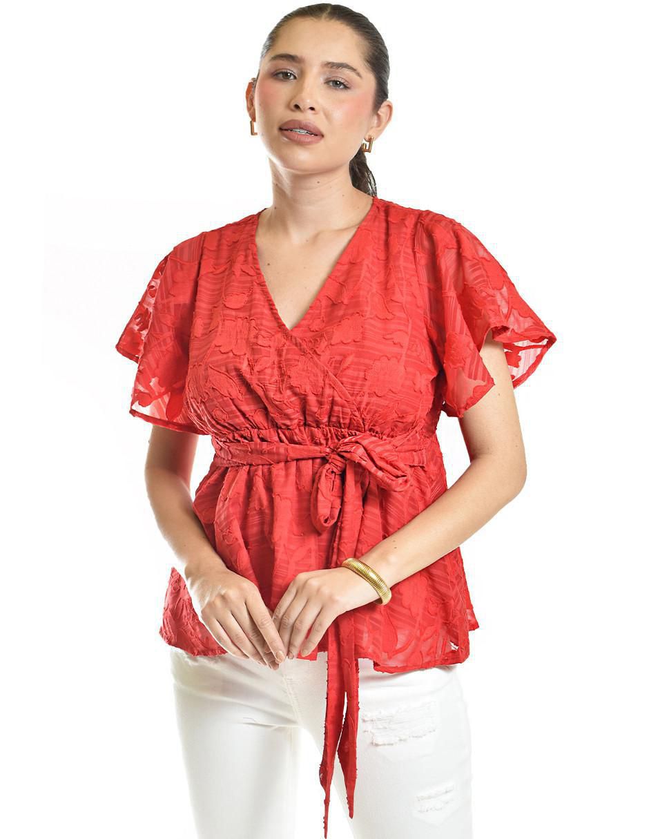 Blusa manga corta para mujer