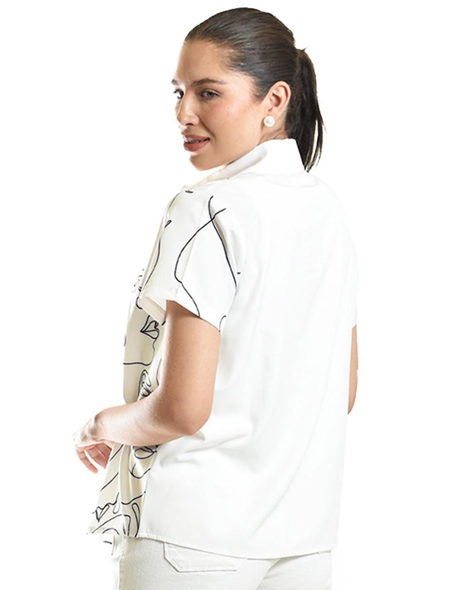 Blusa camisera manga corta para mujer 3