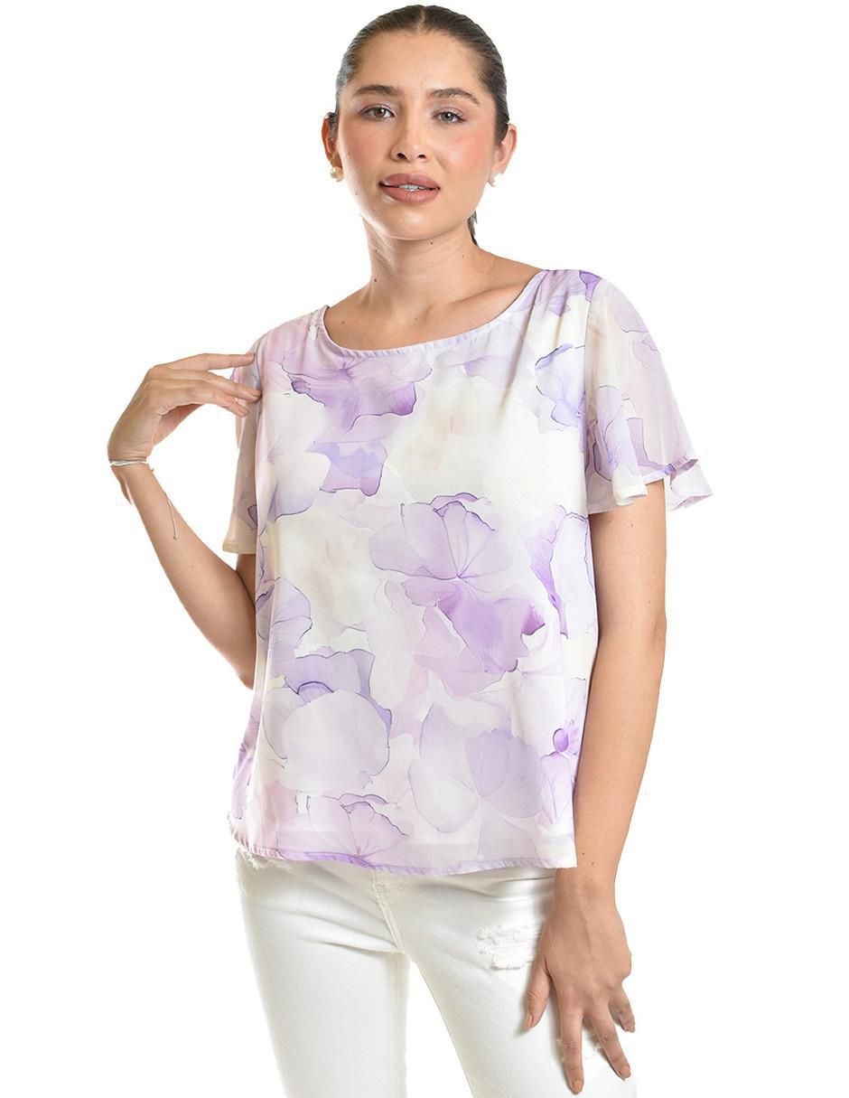 Blusa manga corta para mujer