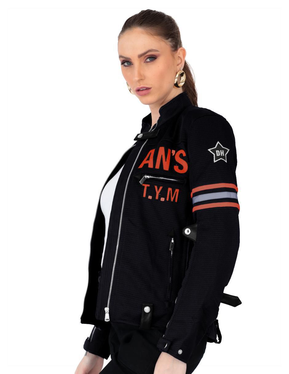 "chamarra" para motociclista roosevelt roosevelt chamarras no impermeable "de" poliuretano "para mujer"