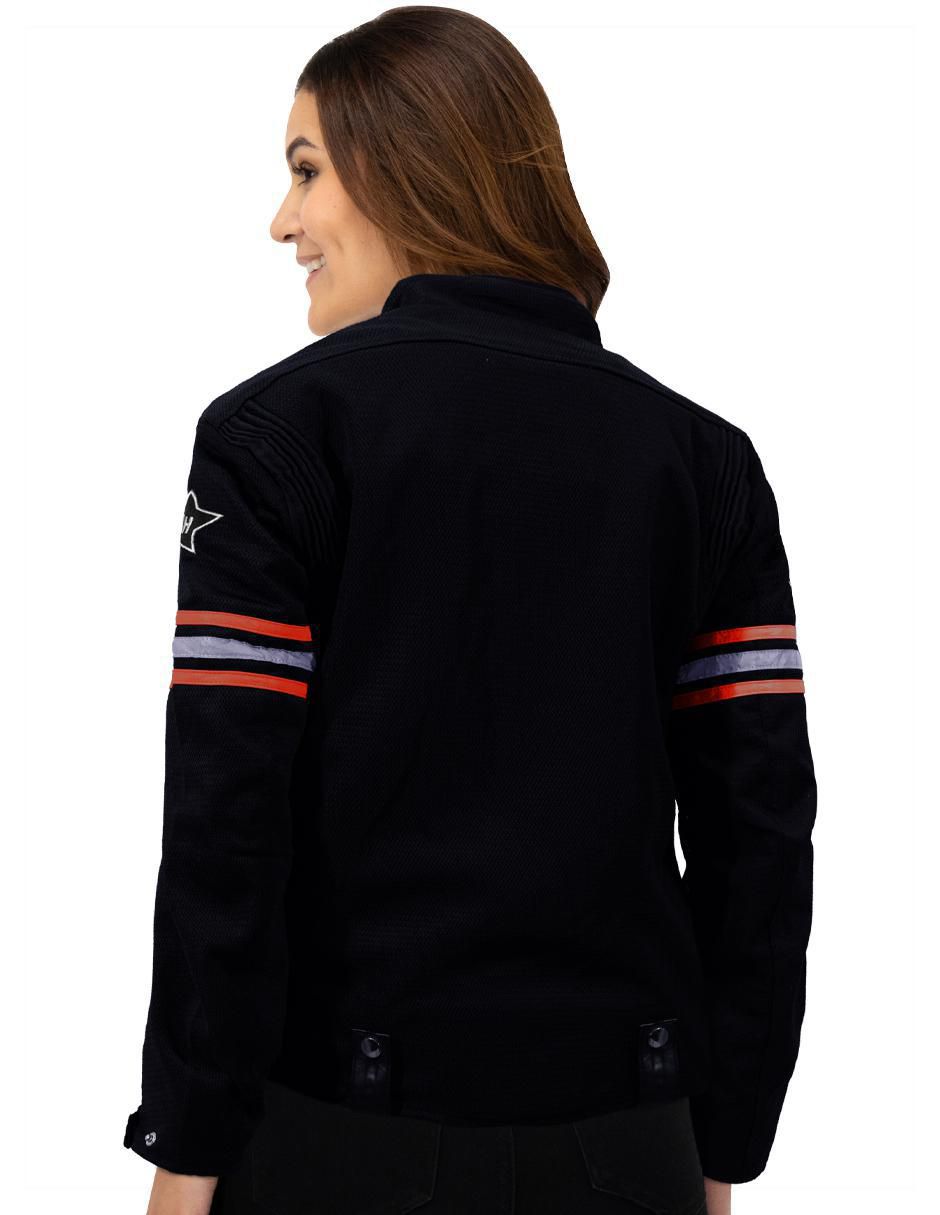 "chamarra" para motociclista roosevelt roosevelt chamarras no impermeable "de" poliuretano "para mujer"