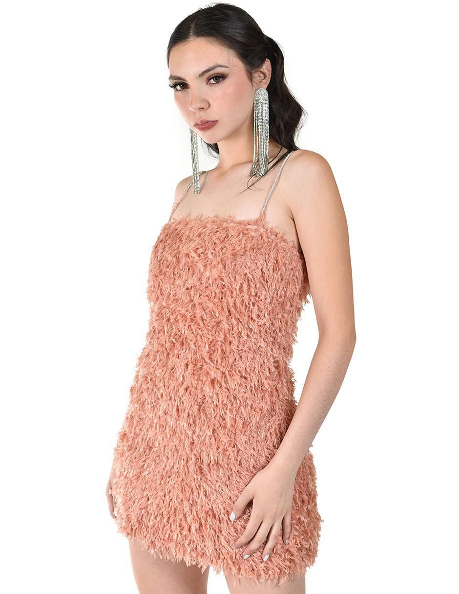 Vestido corto de fiesta escote cuadrado