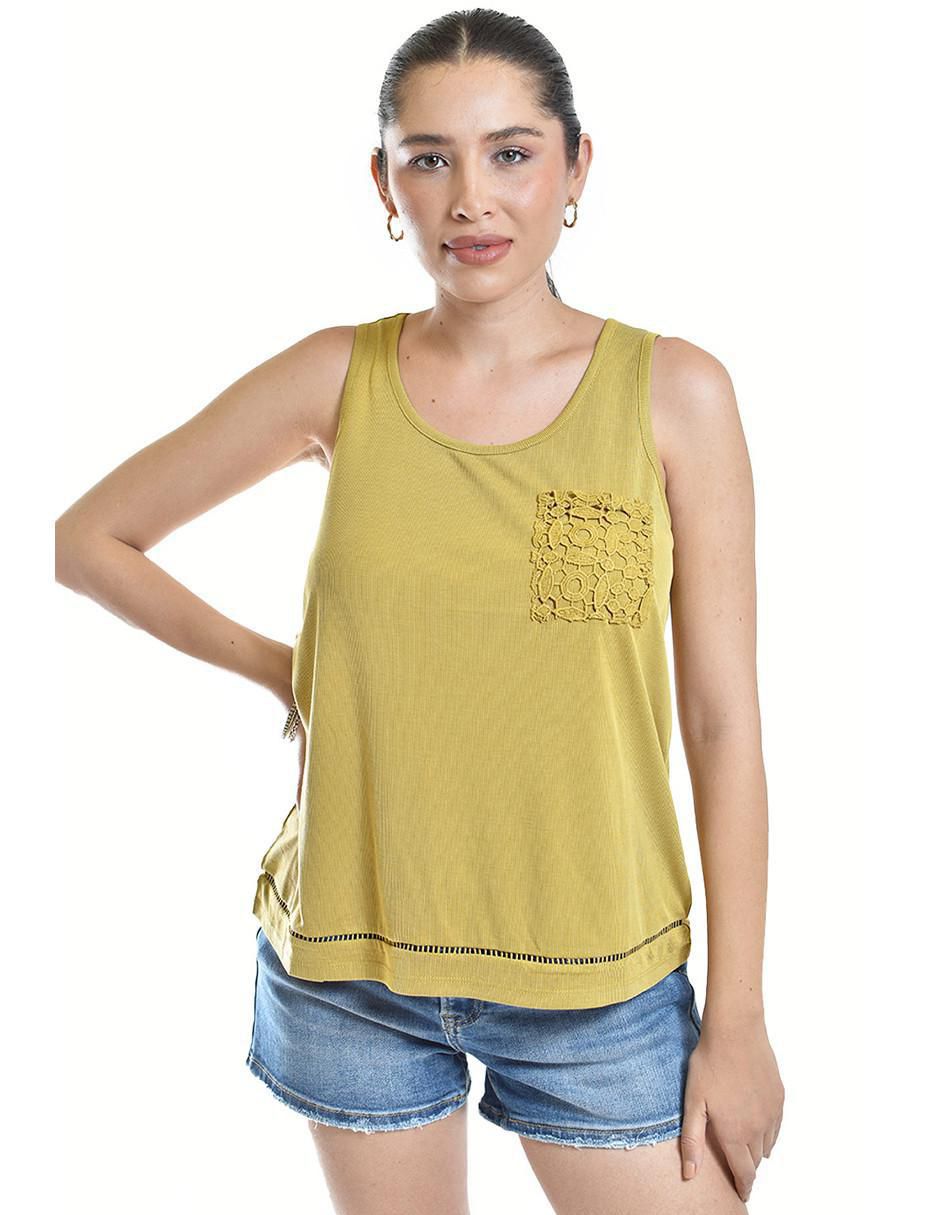 Blusa sin manga para mujer
