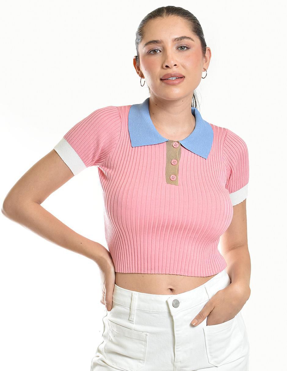 Blusa manga corta para mujer