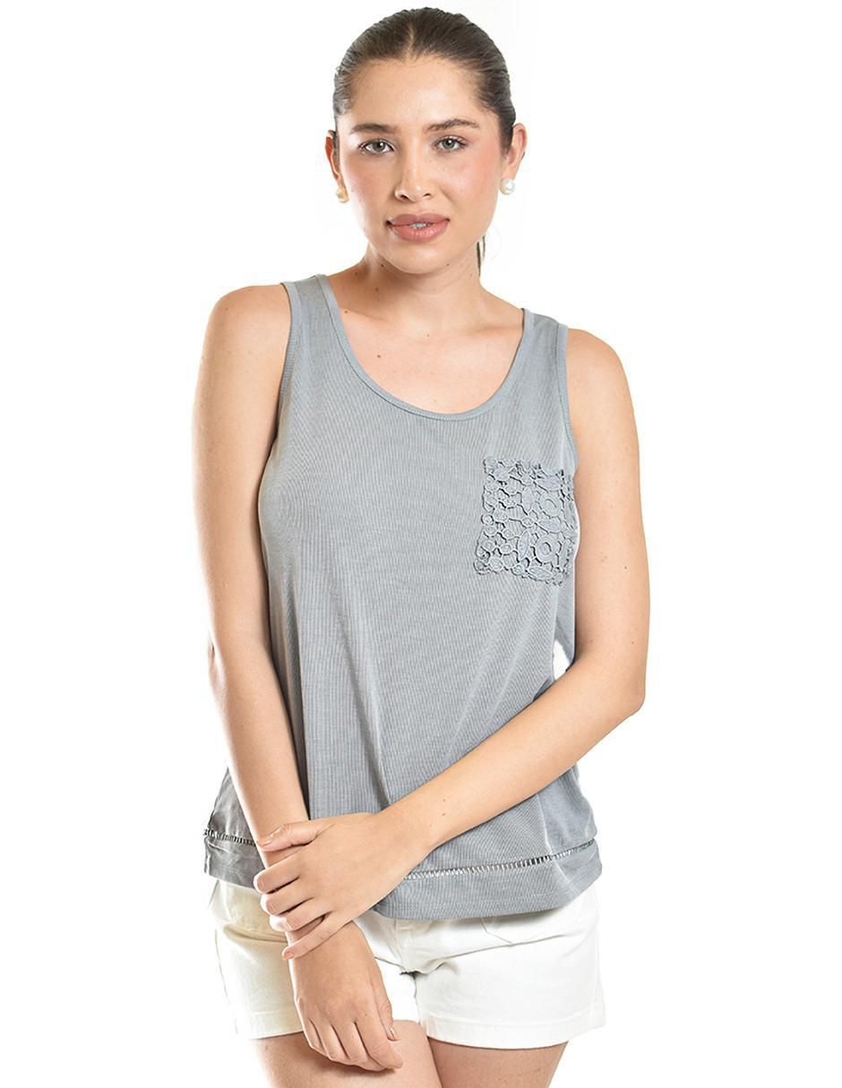 Blusa sin manga para mujer