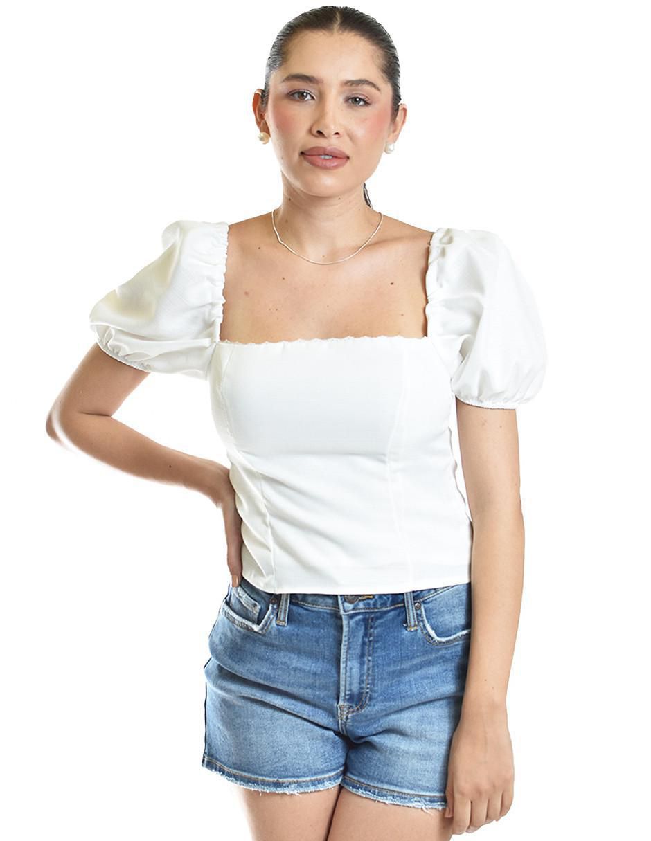 Blusa manga corta para mujer