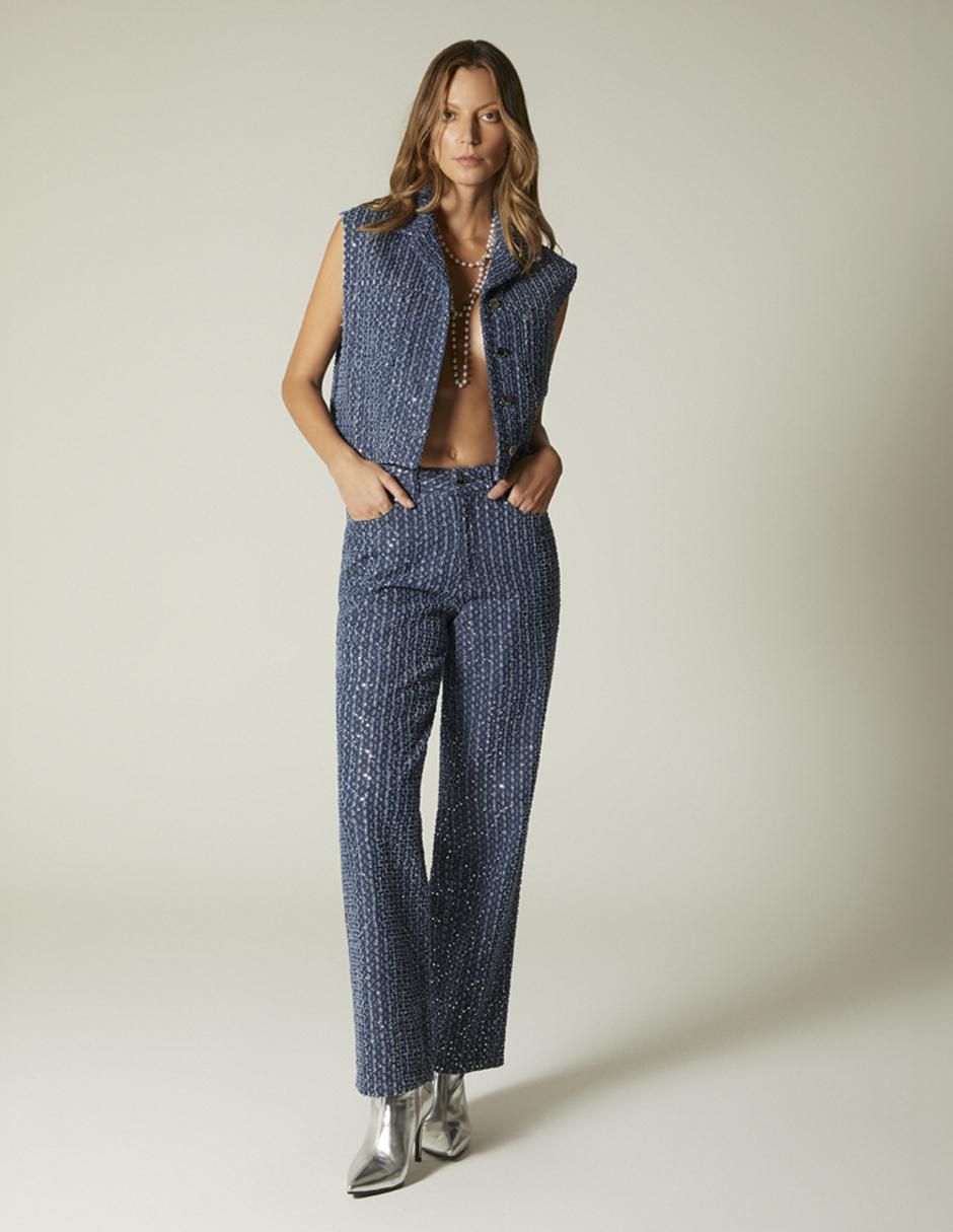 Pantalón de vestir straight para mujer 4