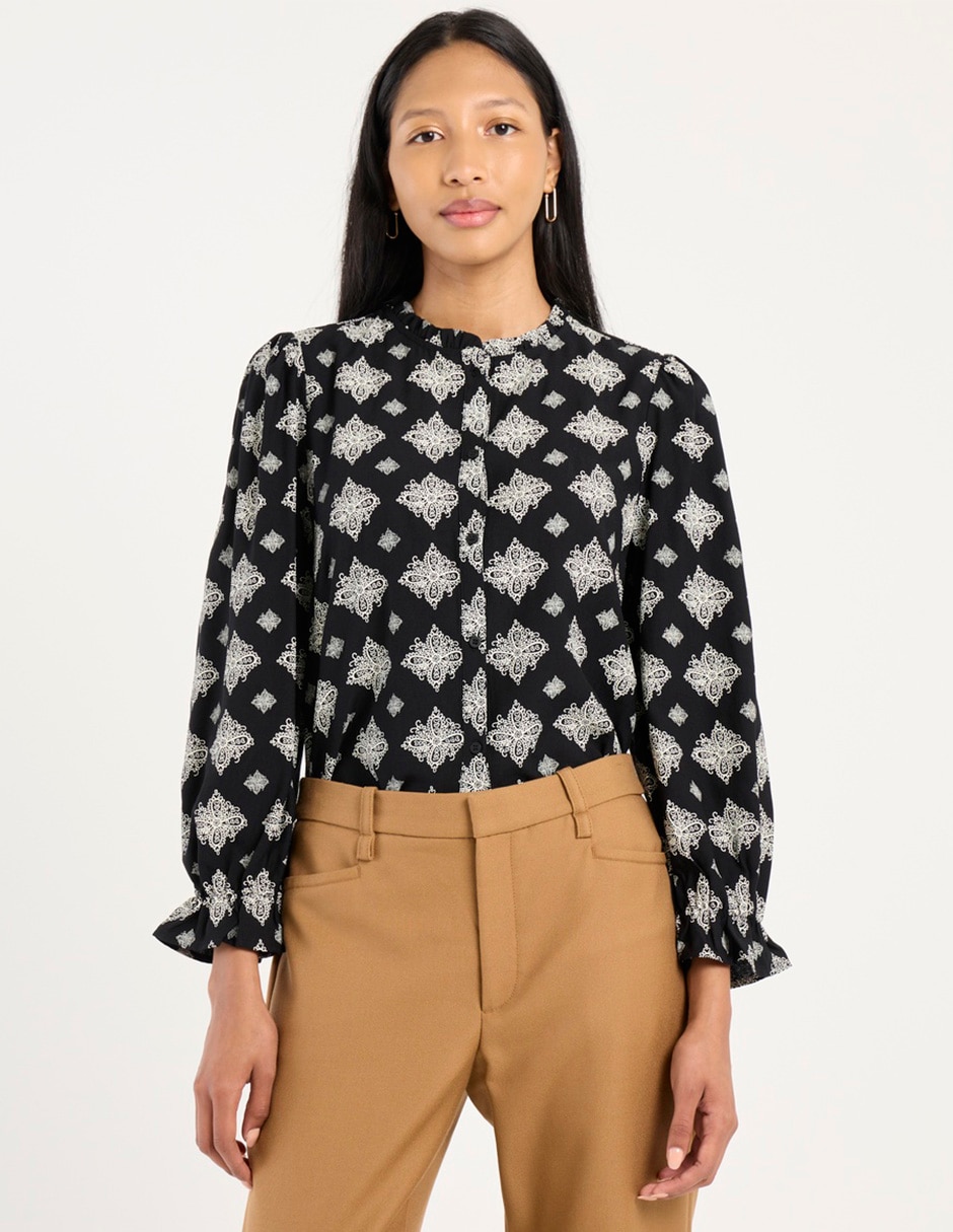 Blusa manga larga para mujer