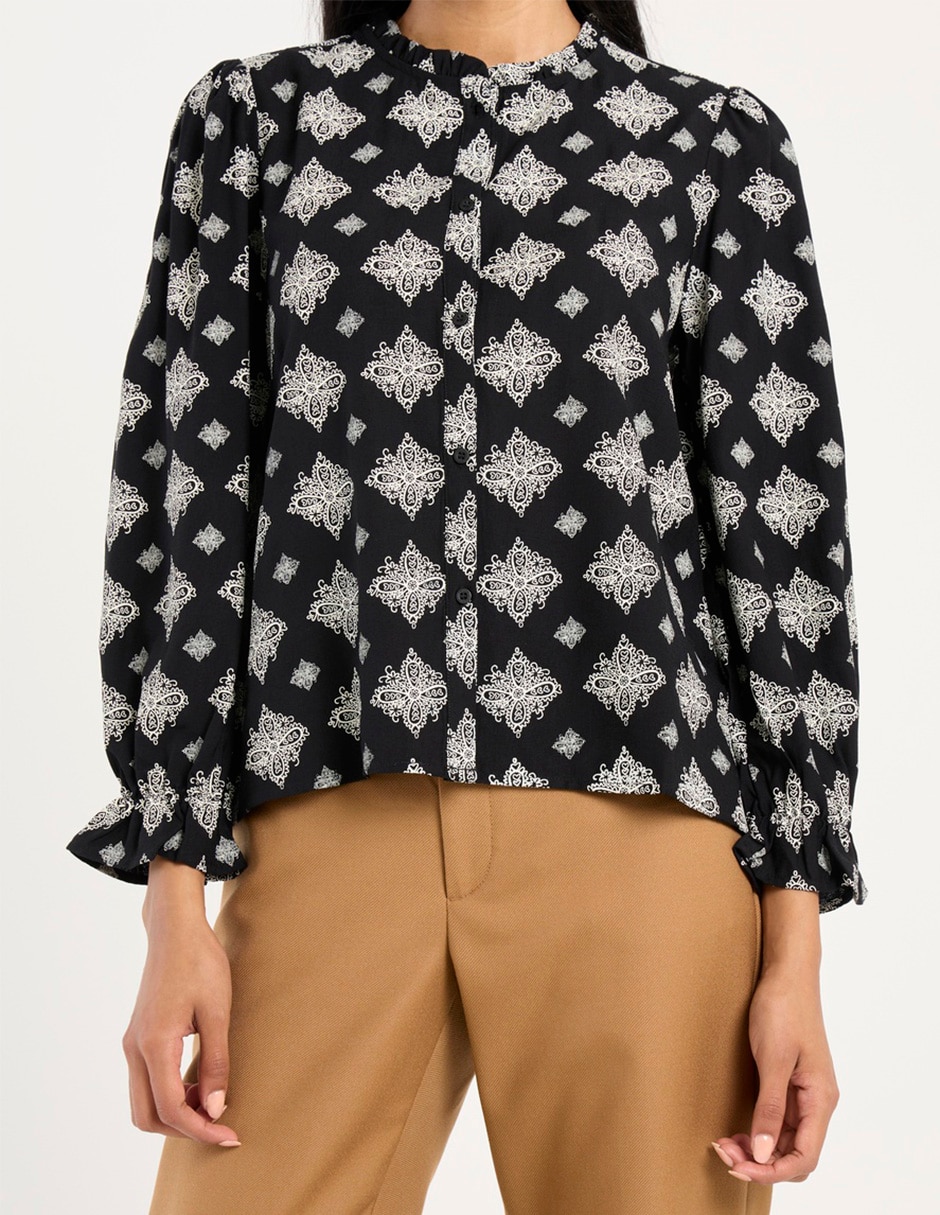 Blusa manga larga para mujer 5