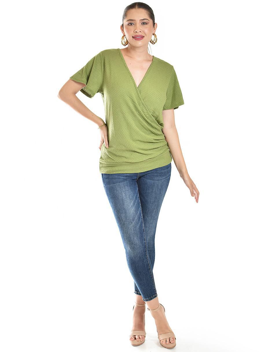 Blusa manga corta para mujer 5