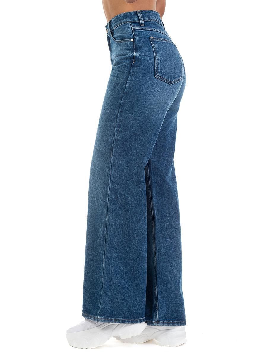 Jeans relaxed wide leg Opp´s Jeans corte cintura alta para mujer