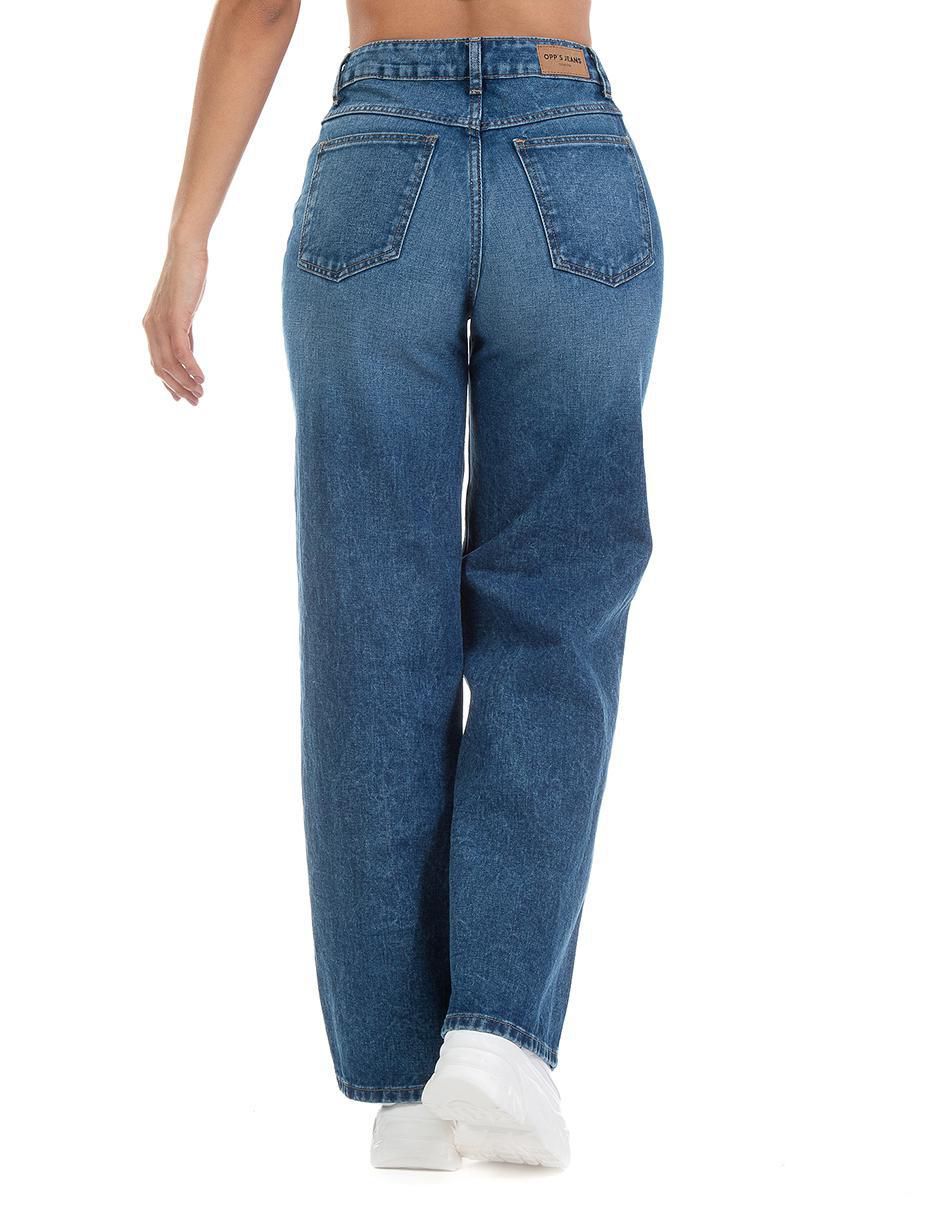 Jeans relaxed wide leg Opp´s Jeans corte cintura alta para mujer