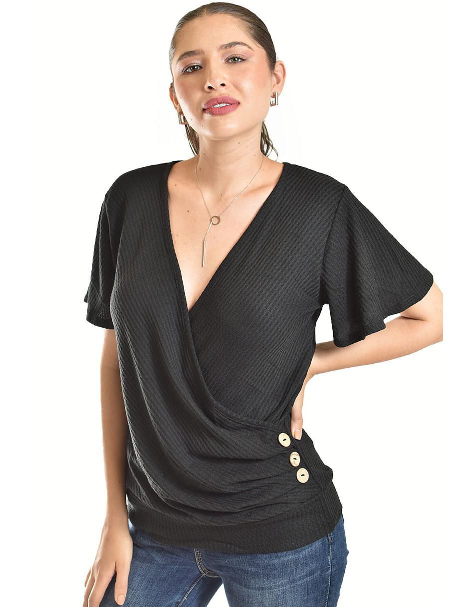 Blusa manga corta para mujer