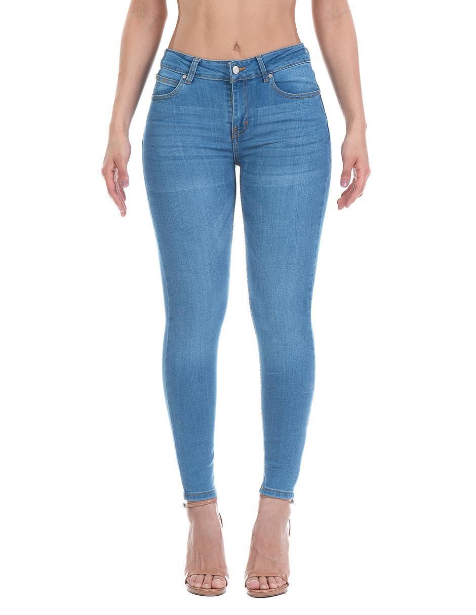 Jeans skinny 101106-00148 corte cintura alta para mujer 1