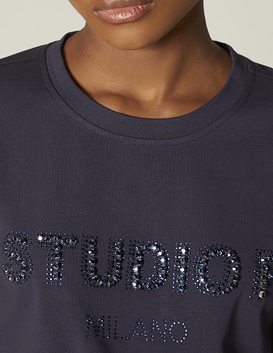 Playera manga corta cuello redondo para mujer 3