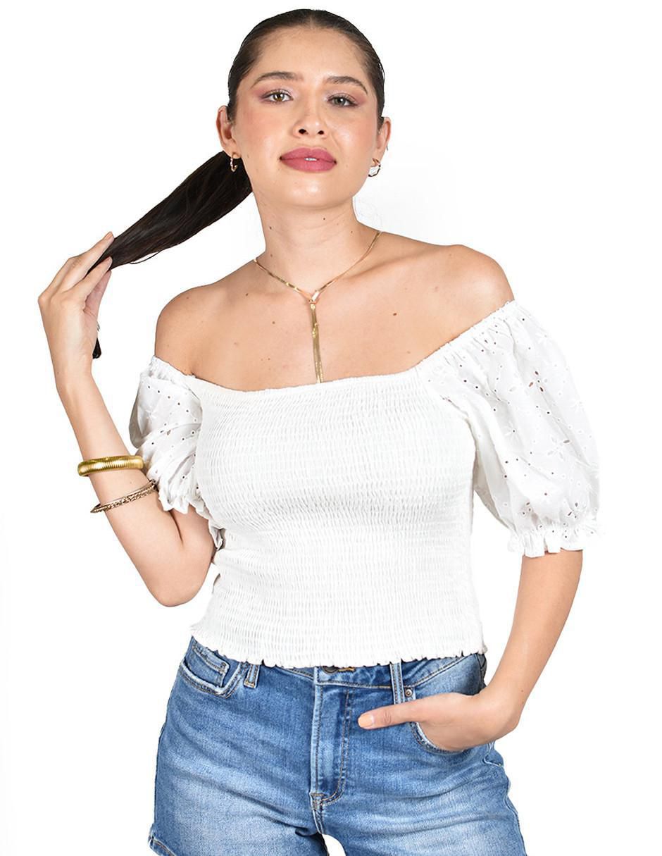 Blusa manga corta para mujer