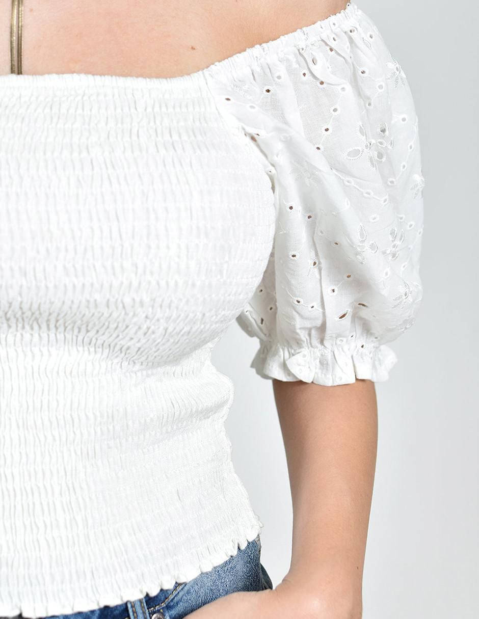 Blusa manga corta para mujer 4