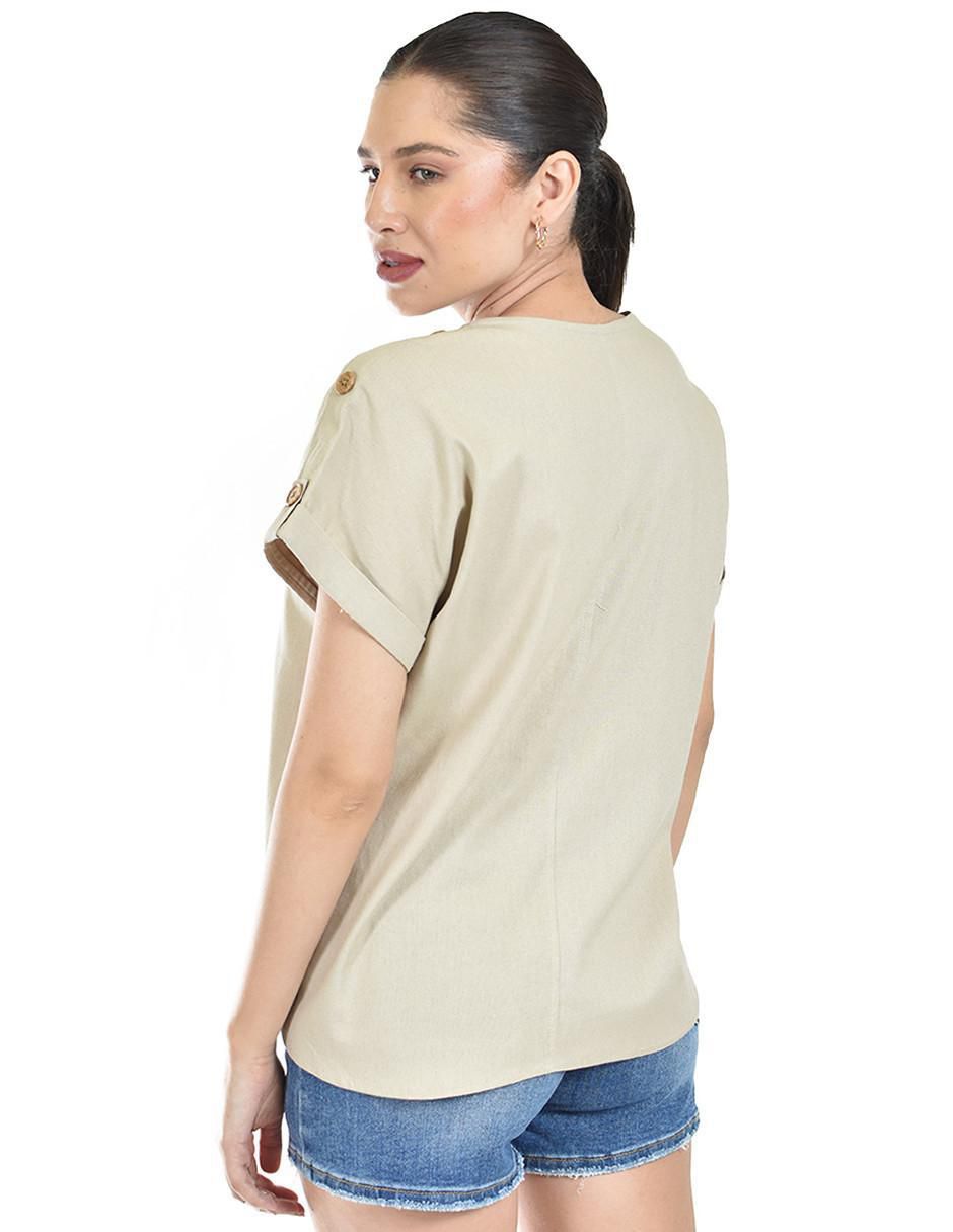 Blusa manga corta para mujer 3