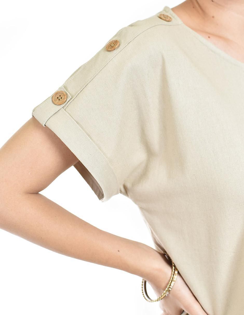 Blusa manga corta para mujer 4