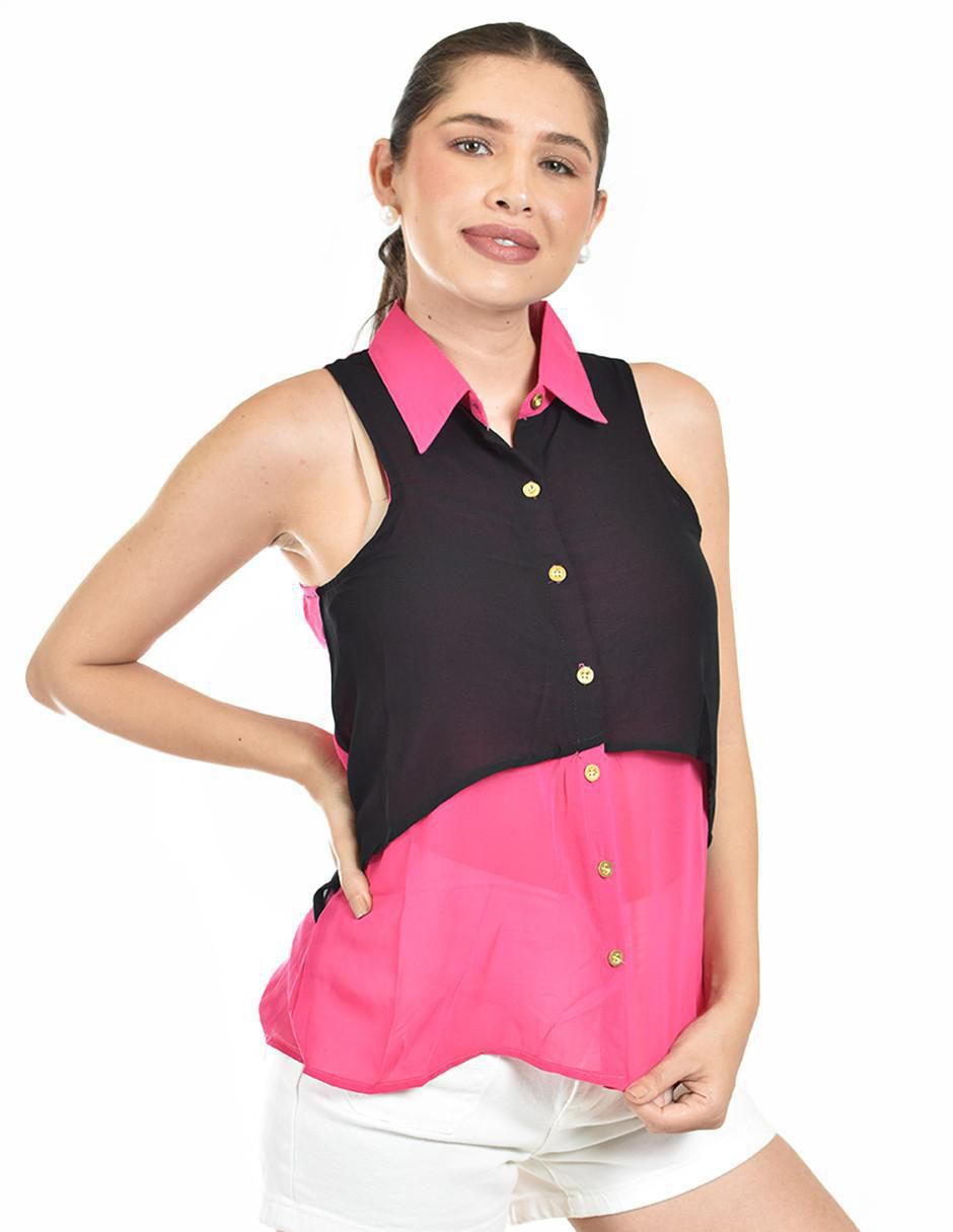 Blusa sin manga para mujer