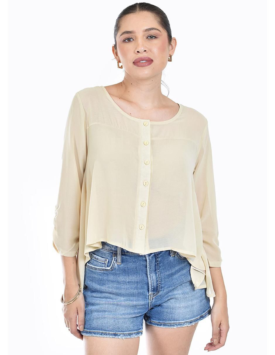 Blusa manga 3/4 para mujer