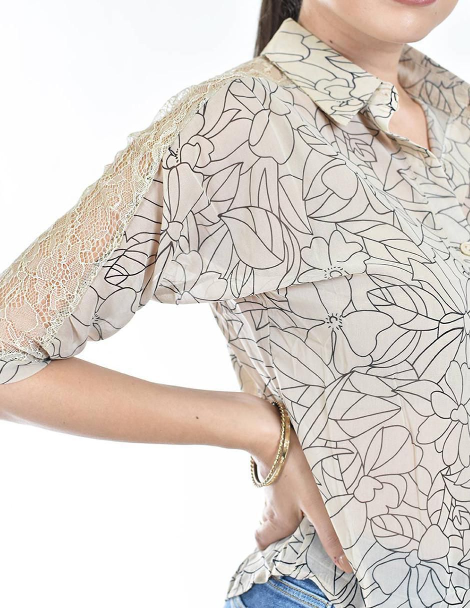 Blusa manga al codo para mujer 4